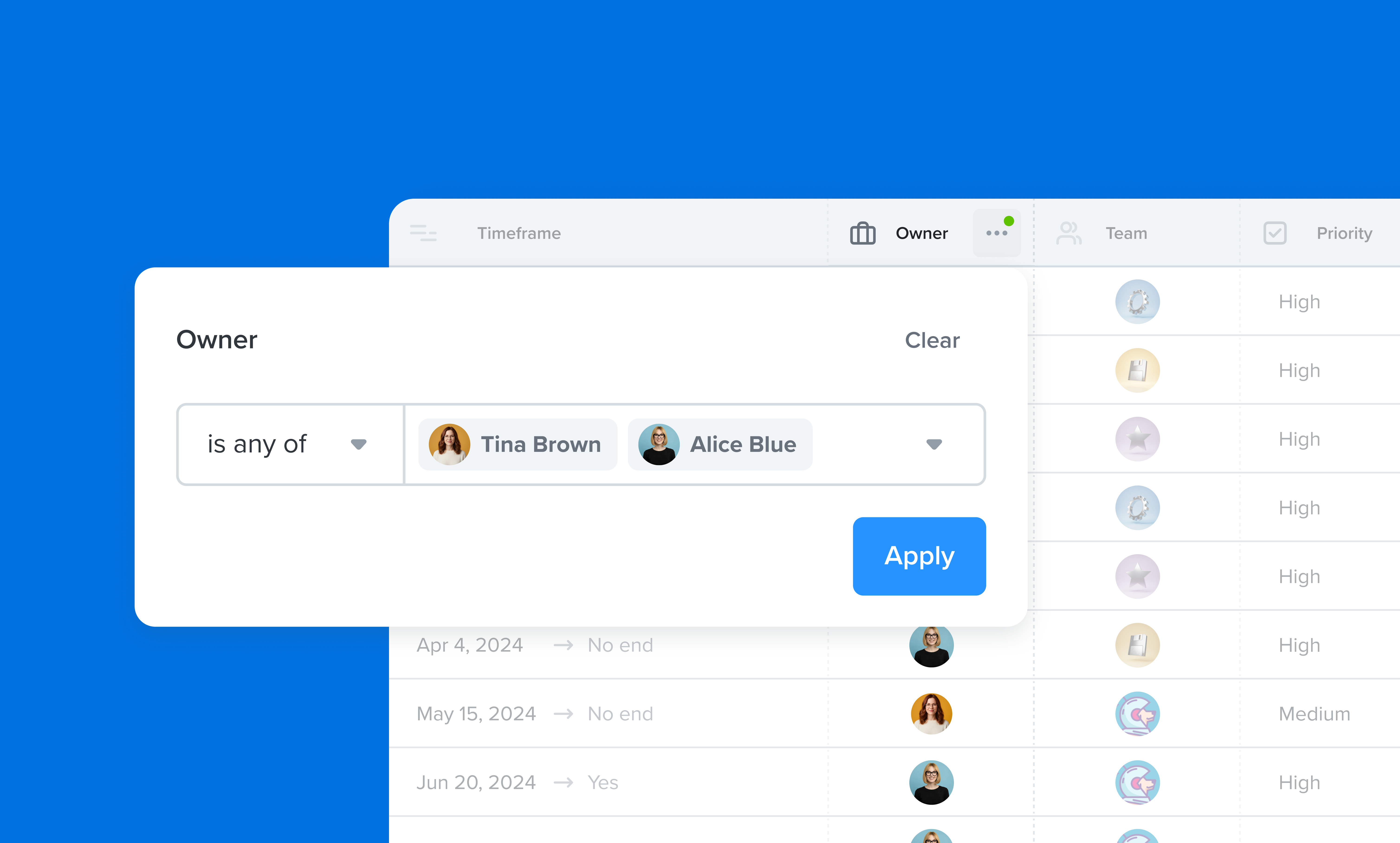 Reducing filters friction